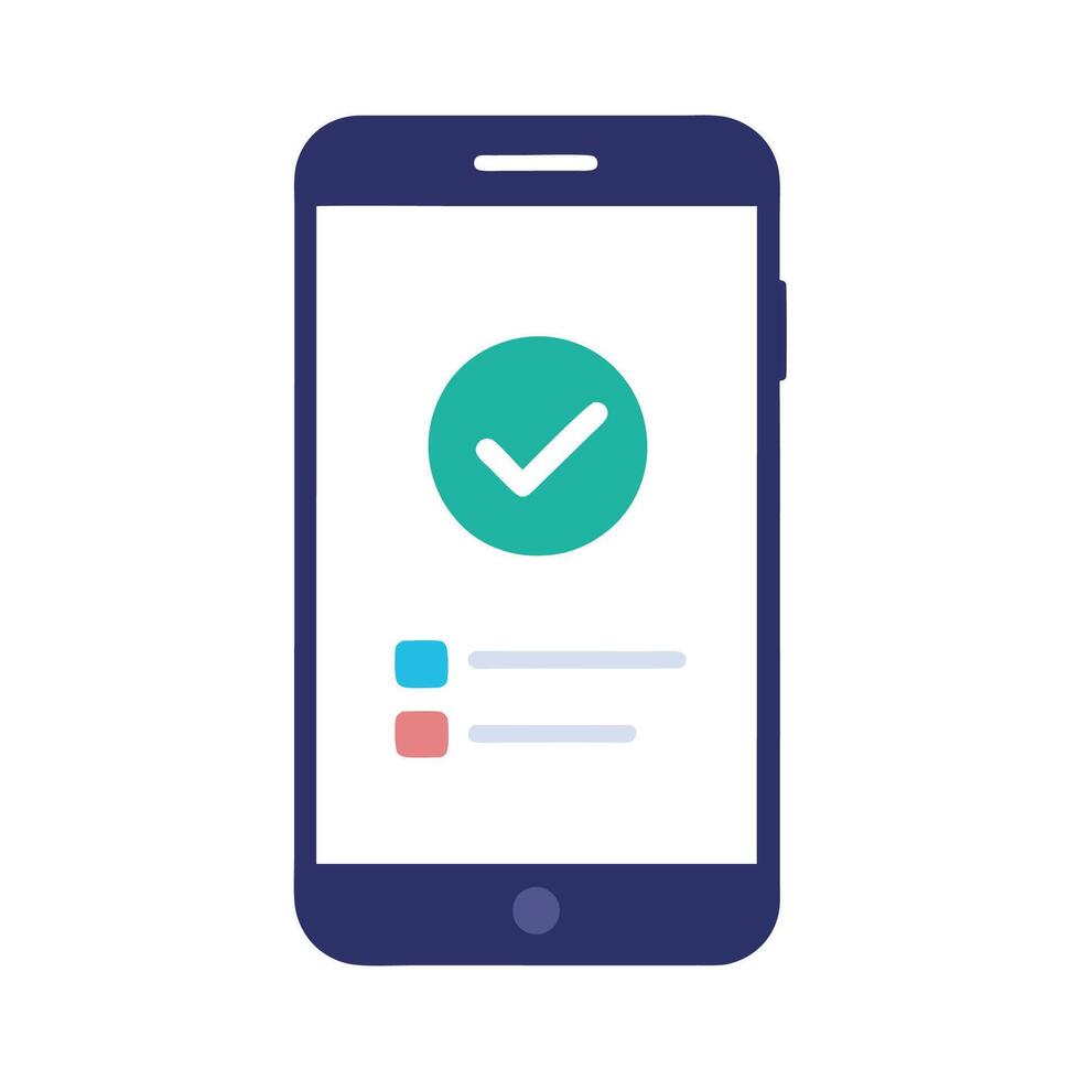 Illustration of Completed Checkmark for UI vector