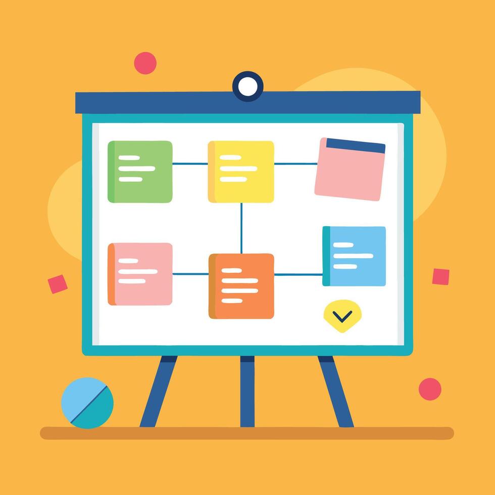 Illustration of Digital Brainstorming Environment vector
