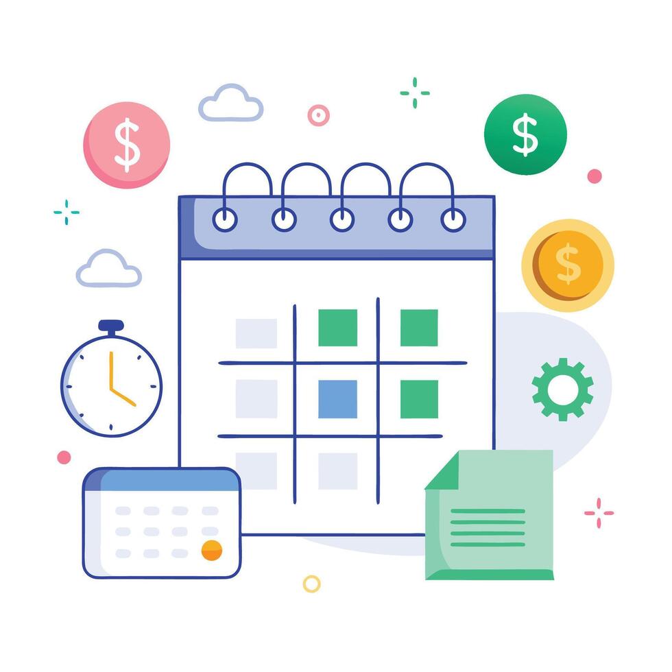 Graphic of Personal Finance and Savings Management vector