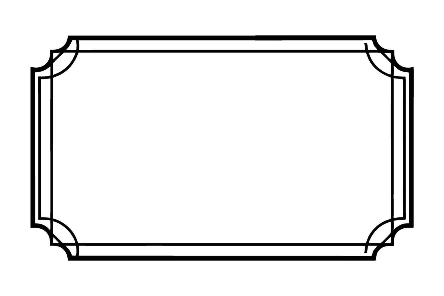 Trendy Black and White Frame for White Wall Art vector
