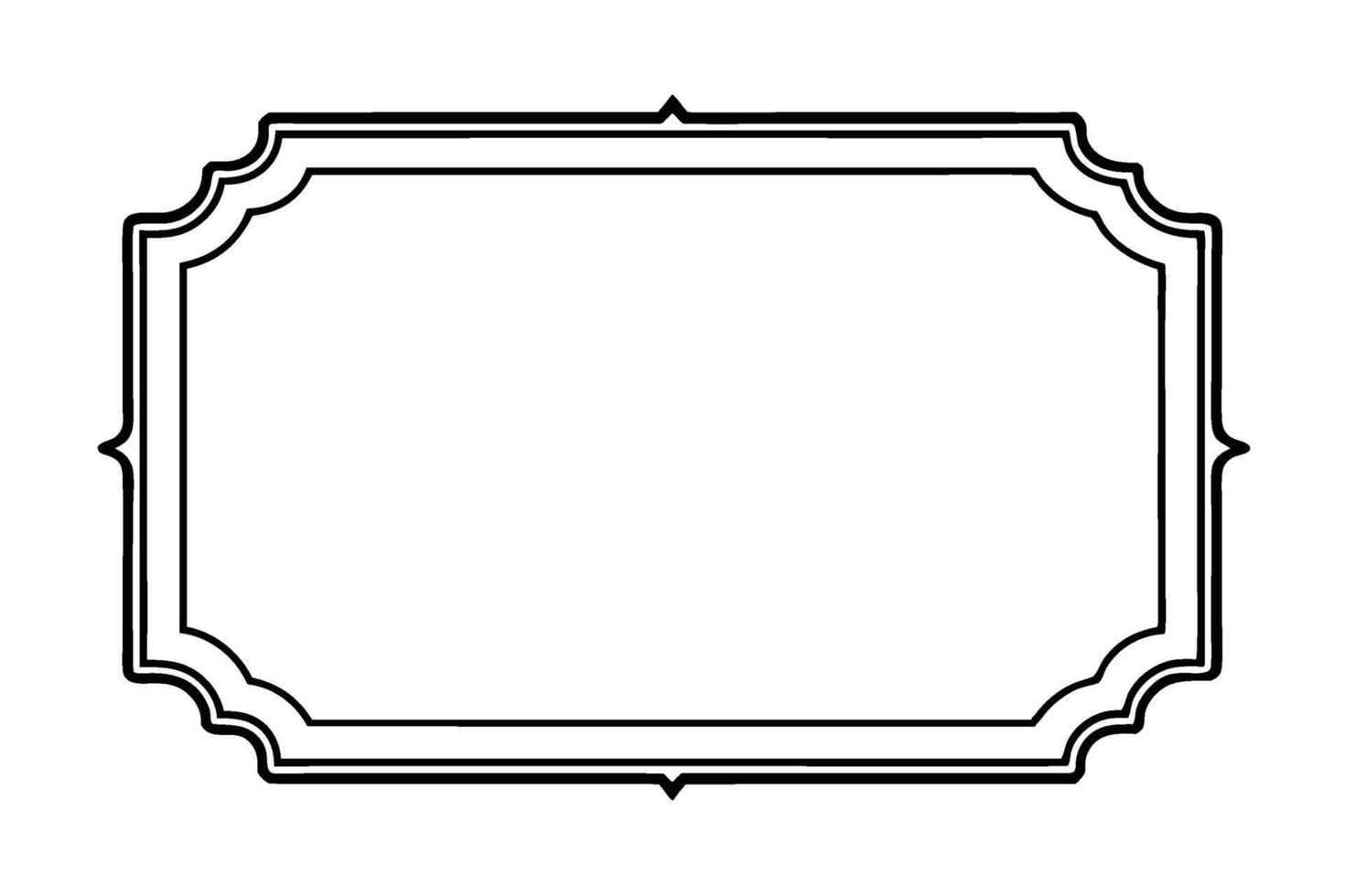 Elegant Black and White Wall Frame on White Background vector