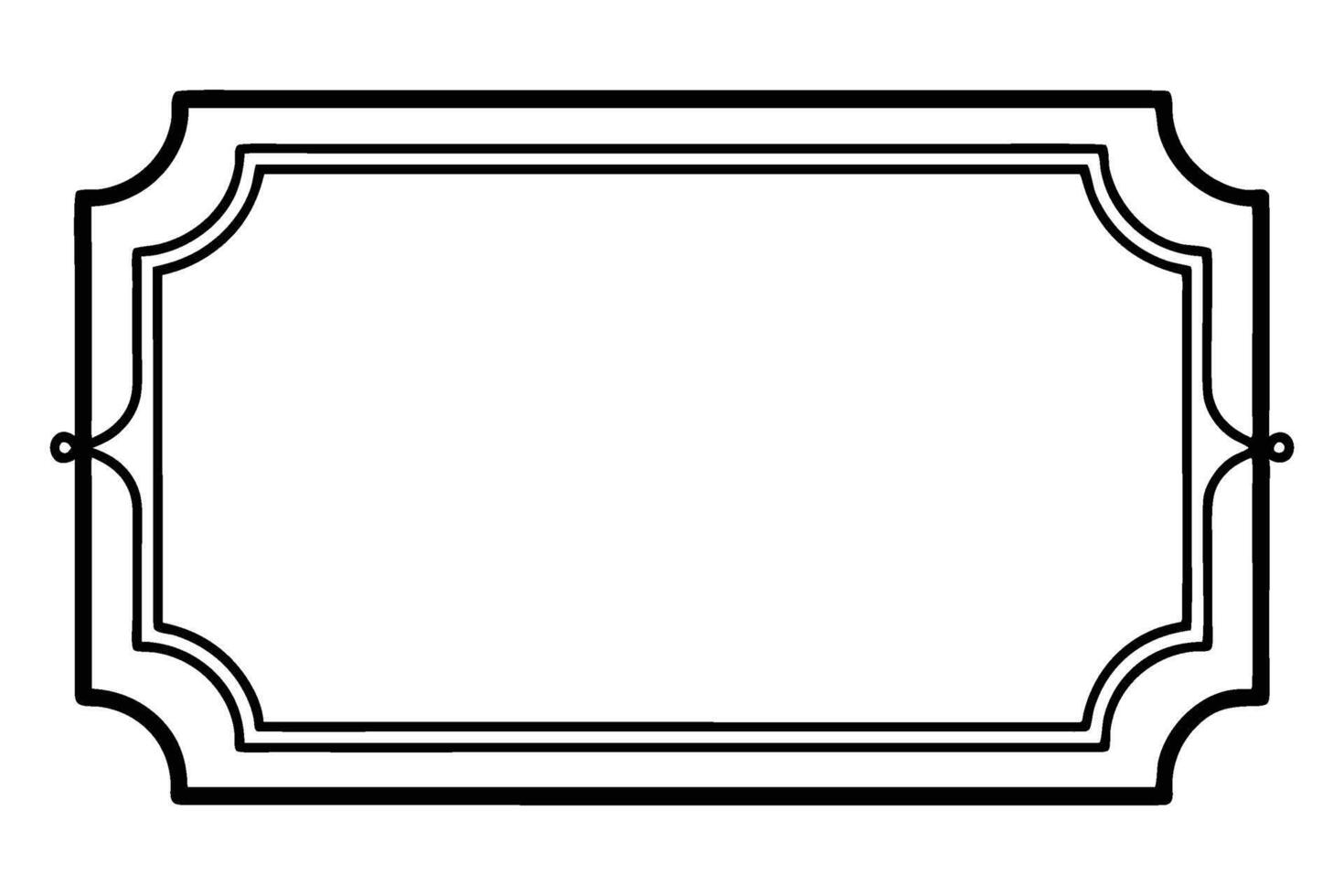 Minimalist Black and White Picture Frame for White Walls vector