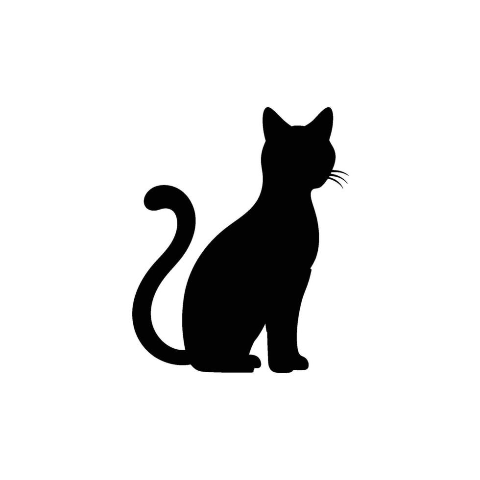 White Canvas with Black Cat vector