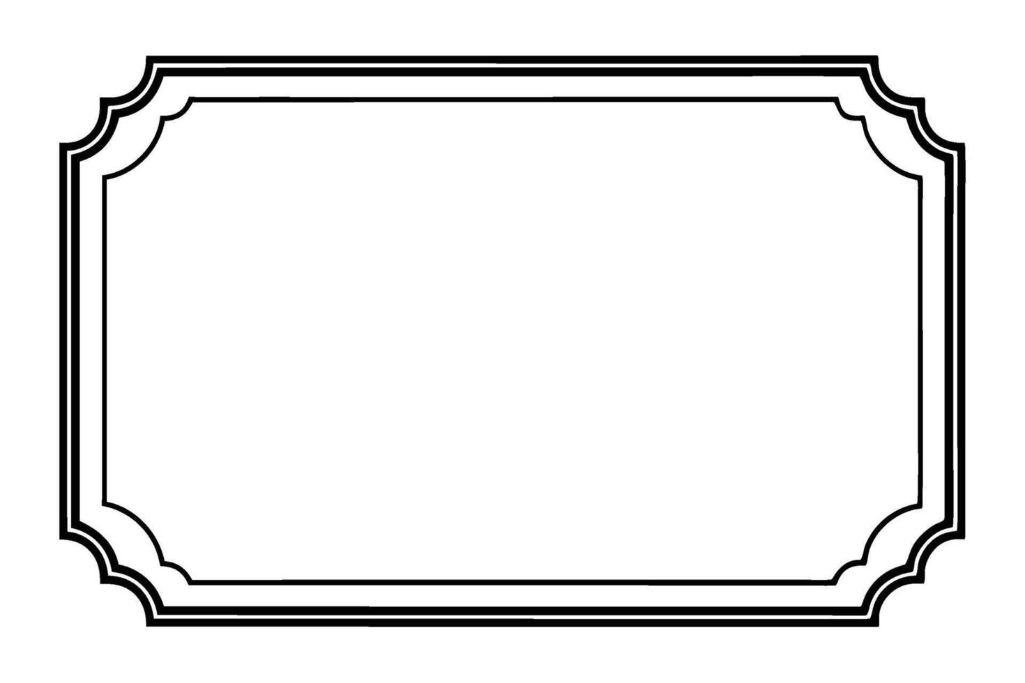 Sophisticated Black and White Picture Frame for White Interiors vector