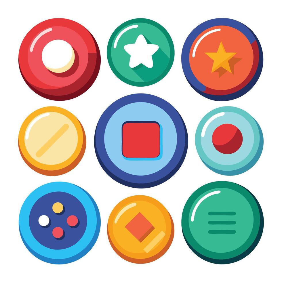 Curated Web Buttons for Your Site vector