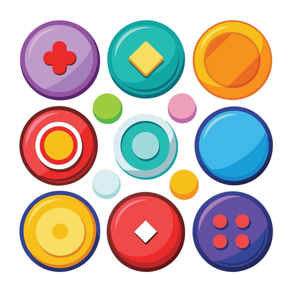 Website Button Design Collection vector