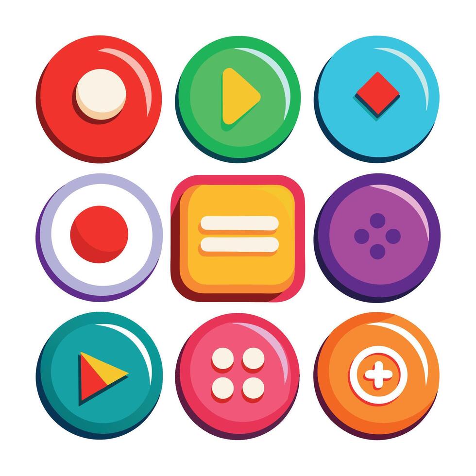 Complete Button Set for Websites vector