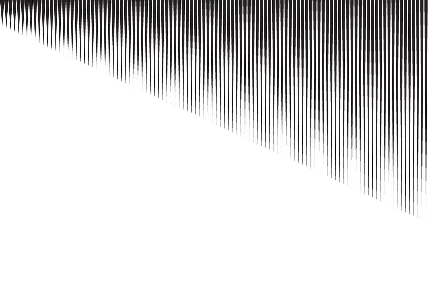 simple abstract creative thin to thick small to big vertical line pattern a black and white background with a black line vector