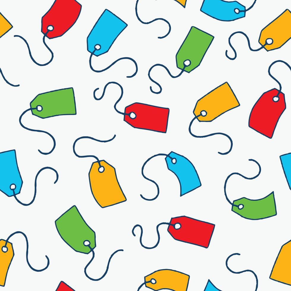 Bunch of Label Seamless Pattern illustration Design vector