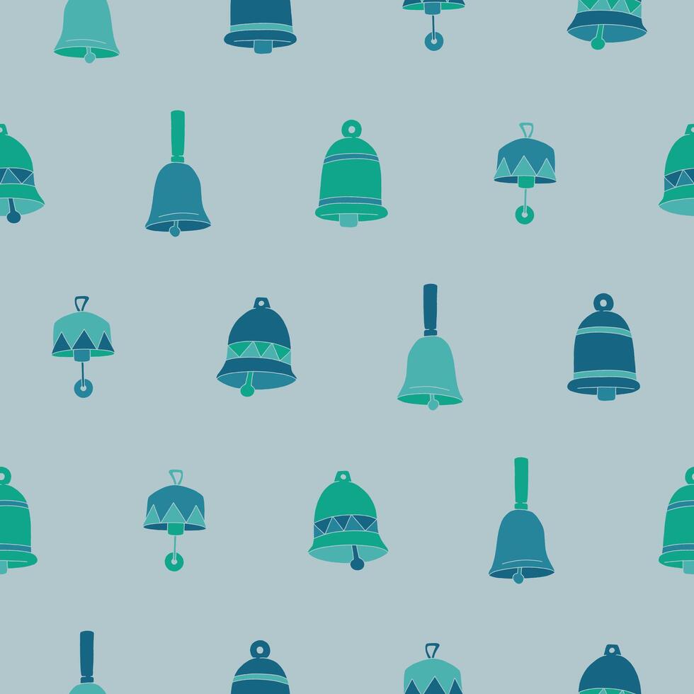 Collection of Bell Seamless Pattern illustration Design vector