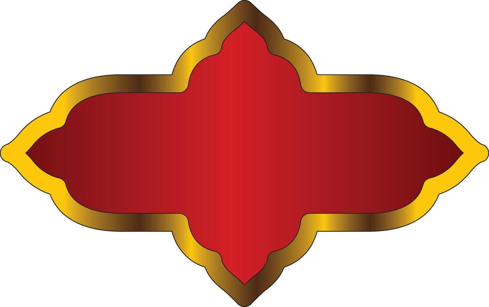 Red Golden Luxury Islamic Shape Banner vector