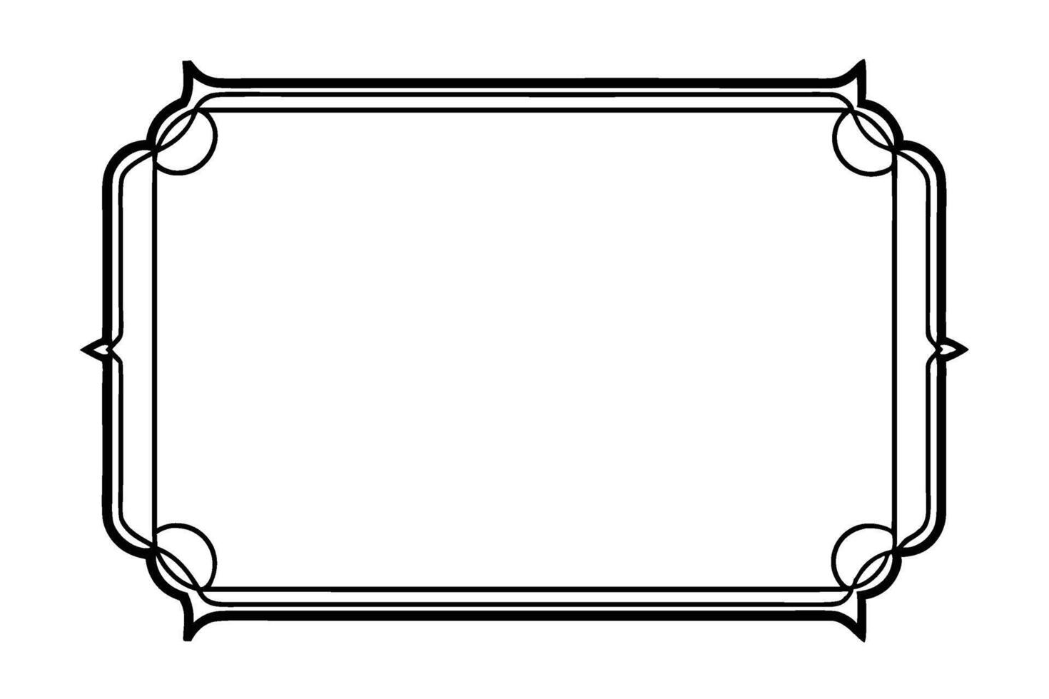 Sophisticated Black and White Picture Frame for White Interiors vector