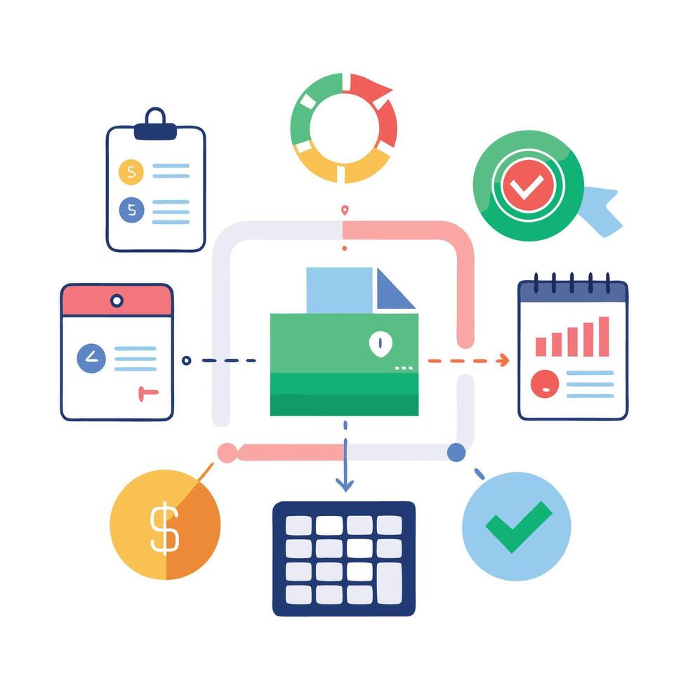 Savings Management in Personal Finance Graphic vector