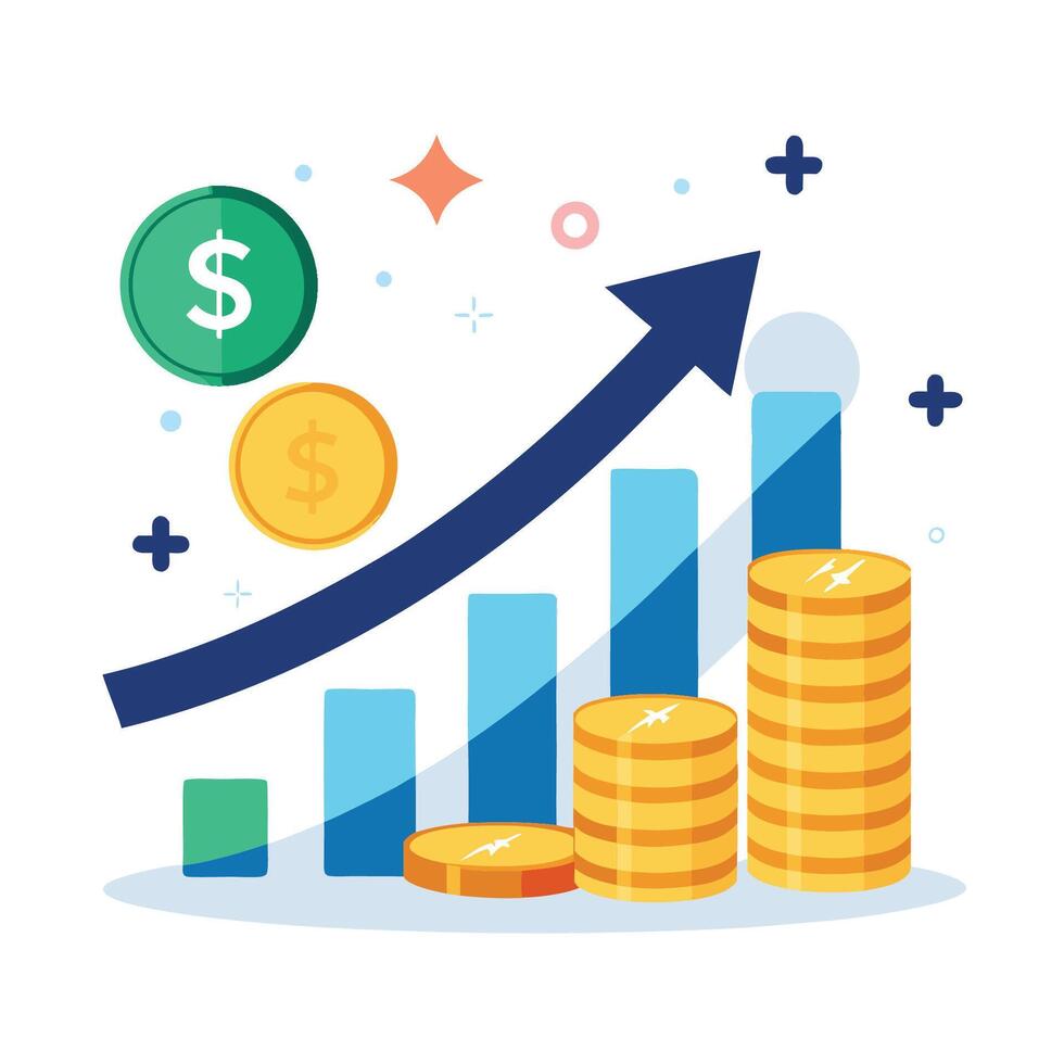 Financial Growth Increase Chart vector