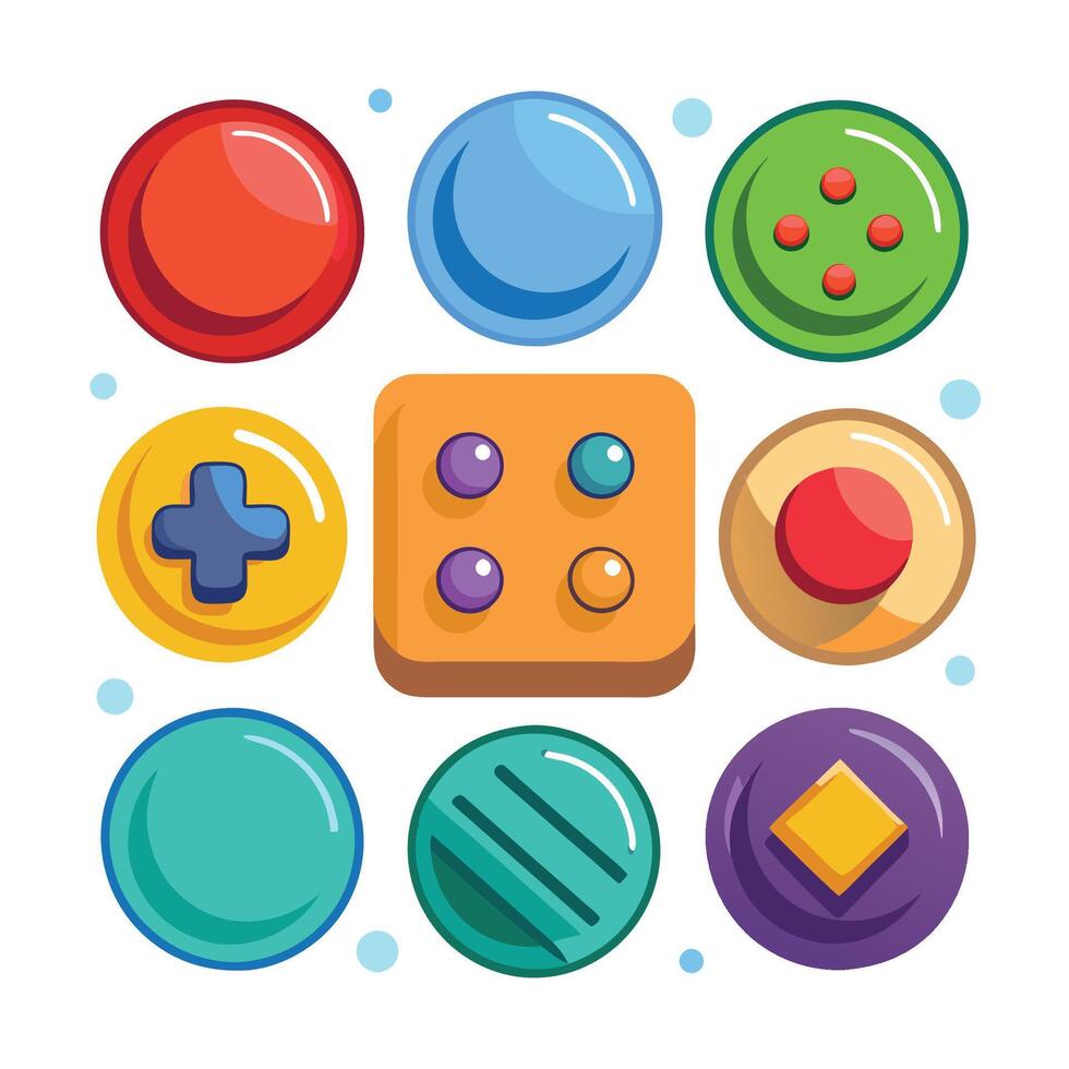 Custom Button Collection for Websites vector