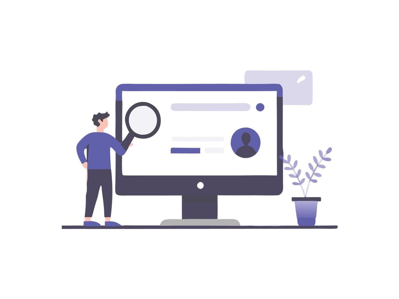 Internet Search Browser Screen vector