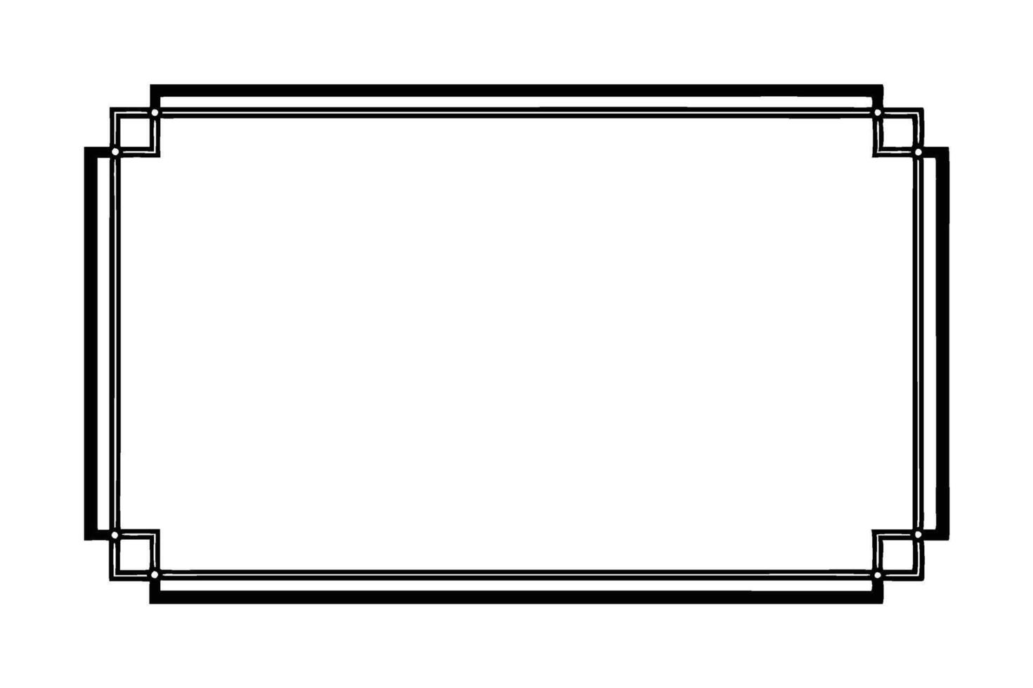 Contemporary Black and White Frame for White Background vector