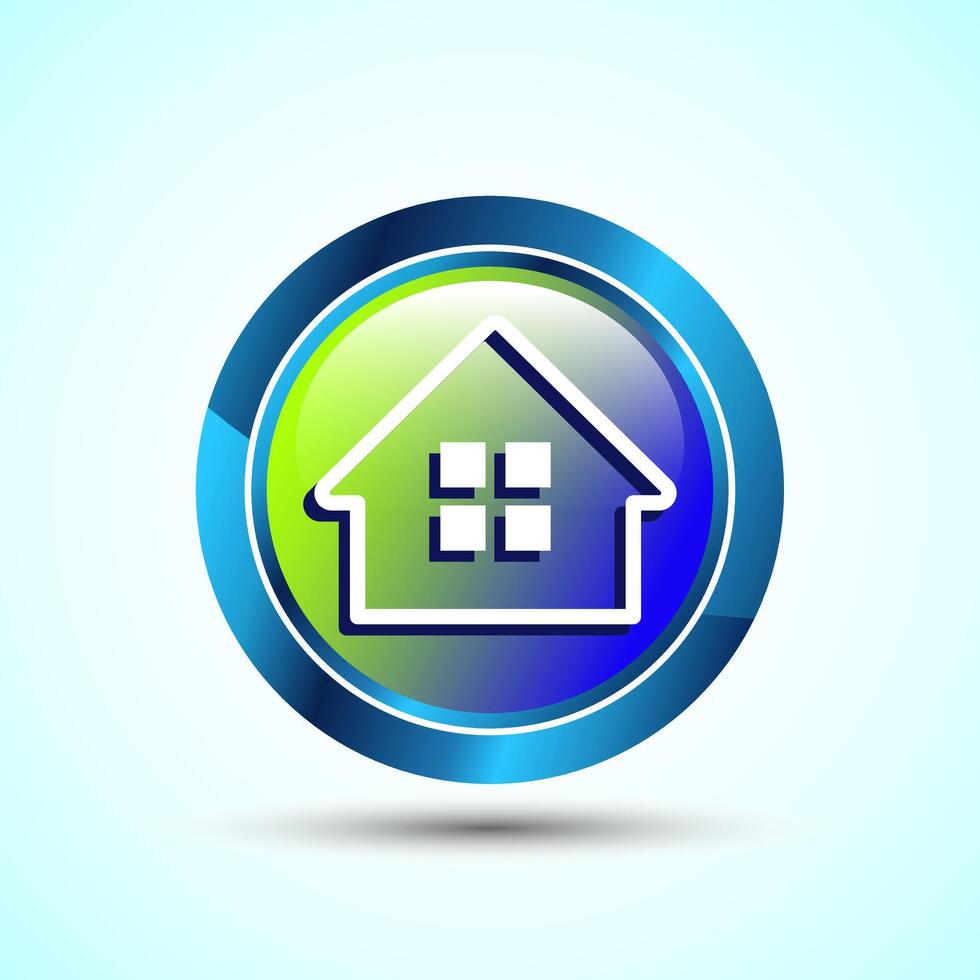 Home Icon Button Design Illustration, Main Page Icon3 vector