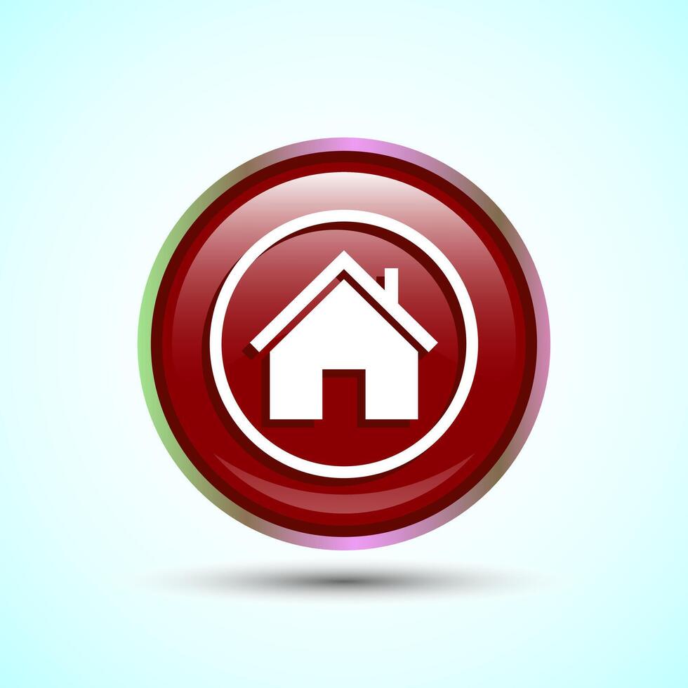 Home Icon Button Design Illustration, Main Page Icon vector
