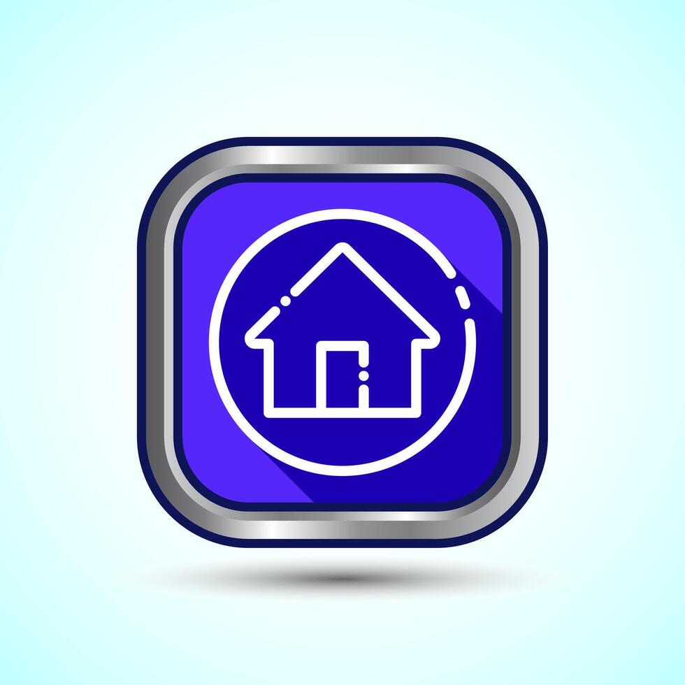 Home Icon Button Design Illustration, Main Page Icon For Mobile and Web2 vector