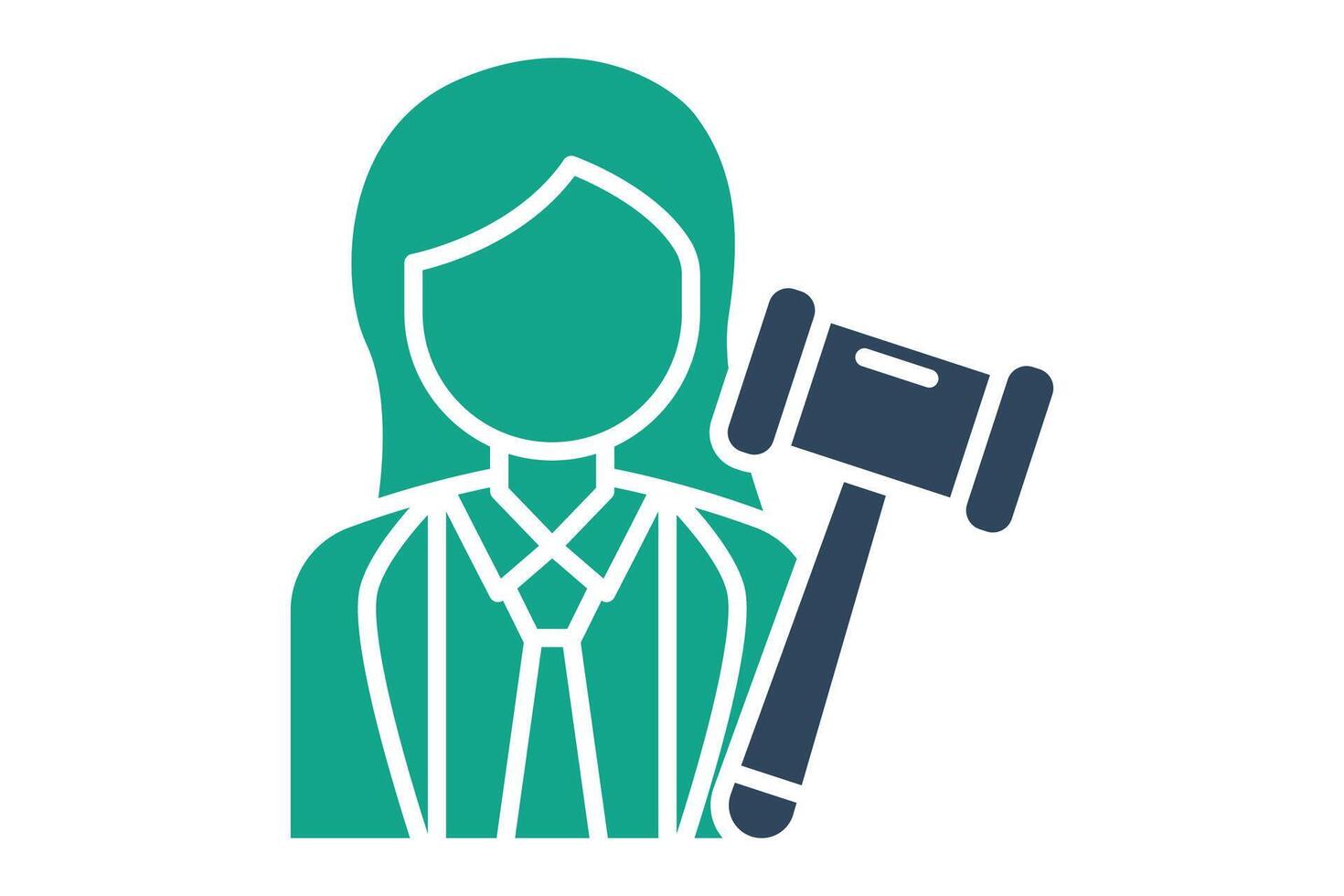 Judge icon. solid icon style. icon related to law and justice. law elements illustration vector
