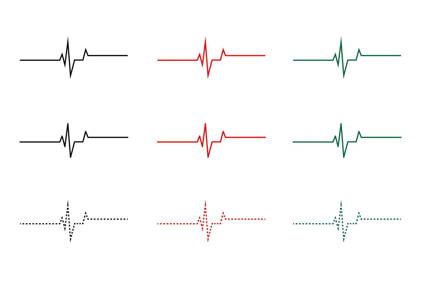 ECG heart beat line icon symbol, Heart beat pulse cardio element. vector