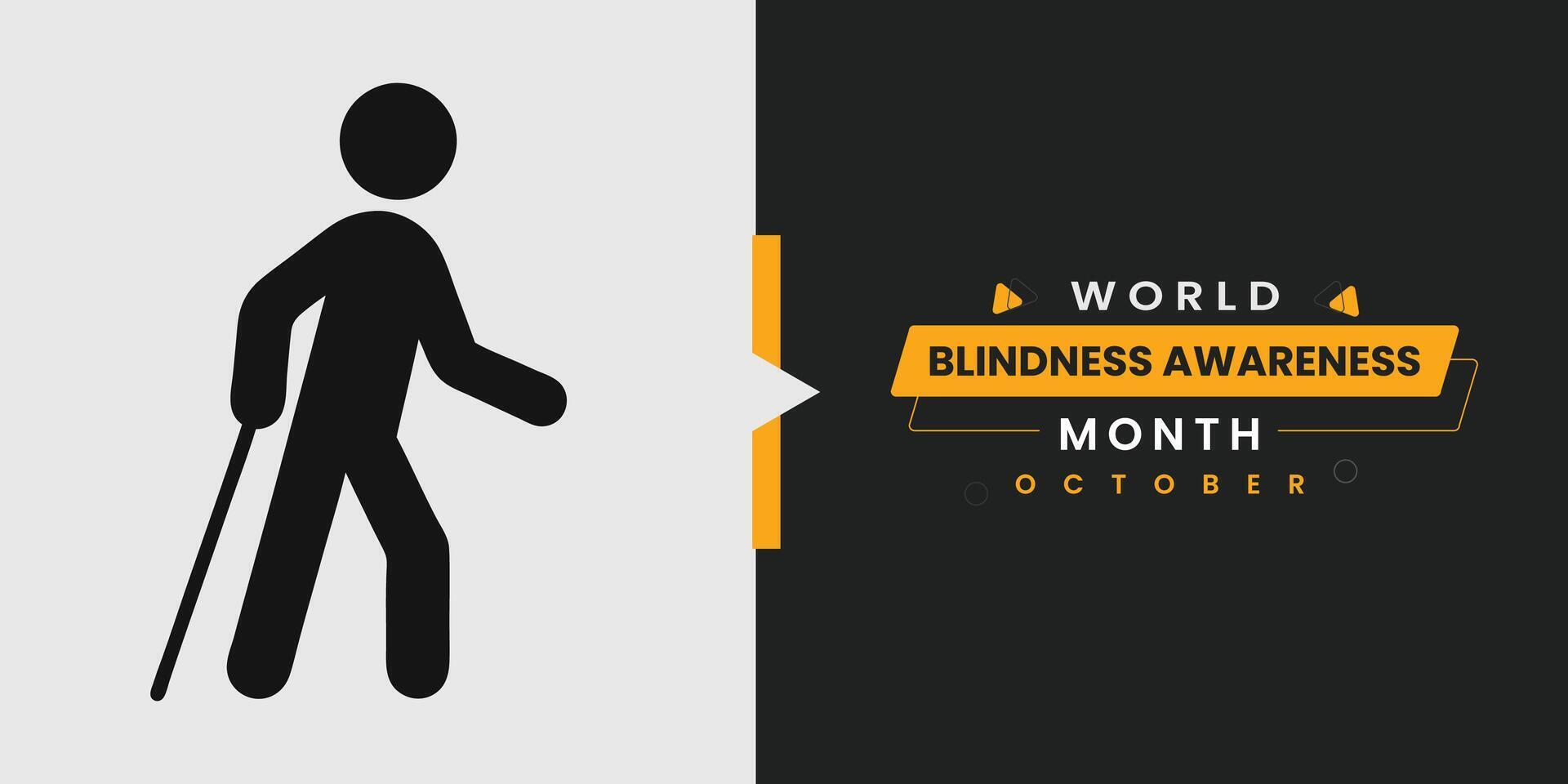 World Blindness Awareness Month Editable Typography Poster and Social Media Design vector