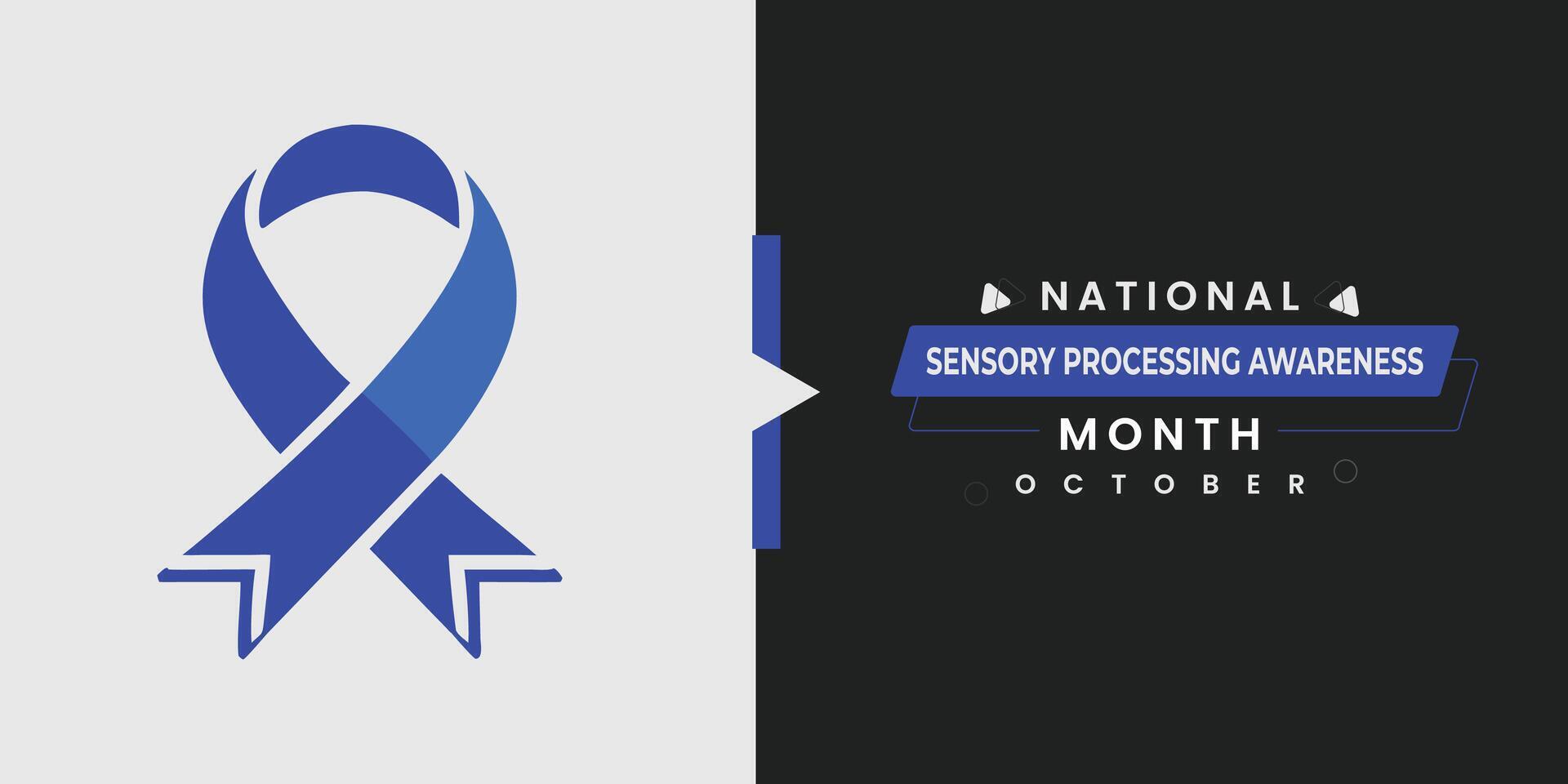 Sensory Processing Awareness Month Banner Design vector