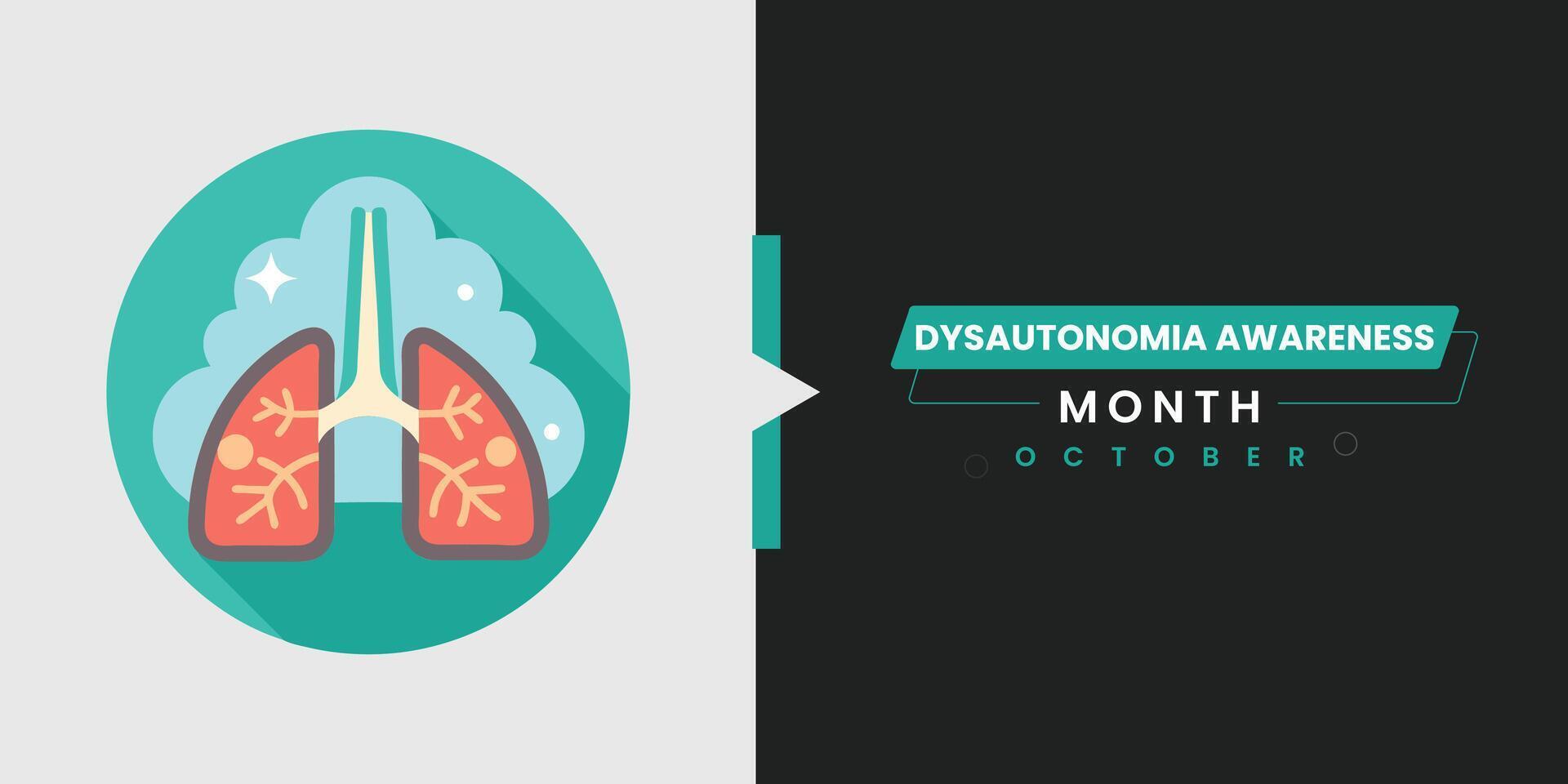 Dysautonomia Awareness Month Web Banner Template vector