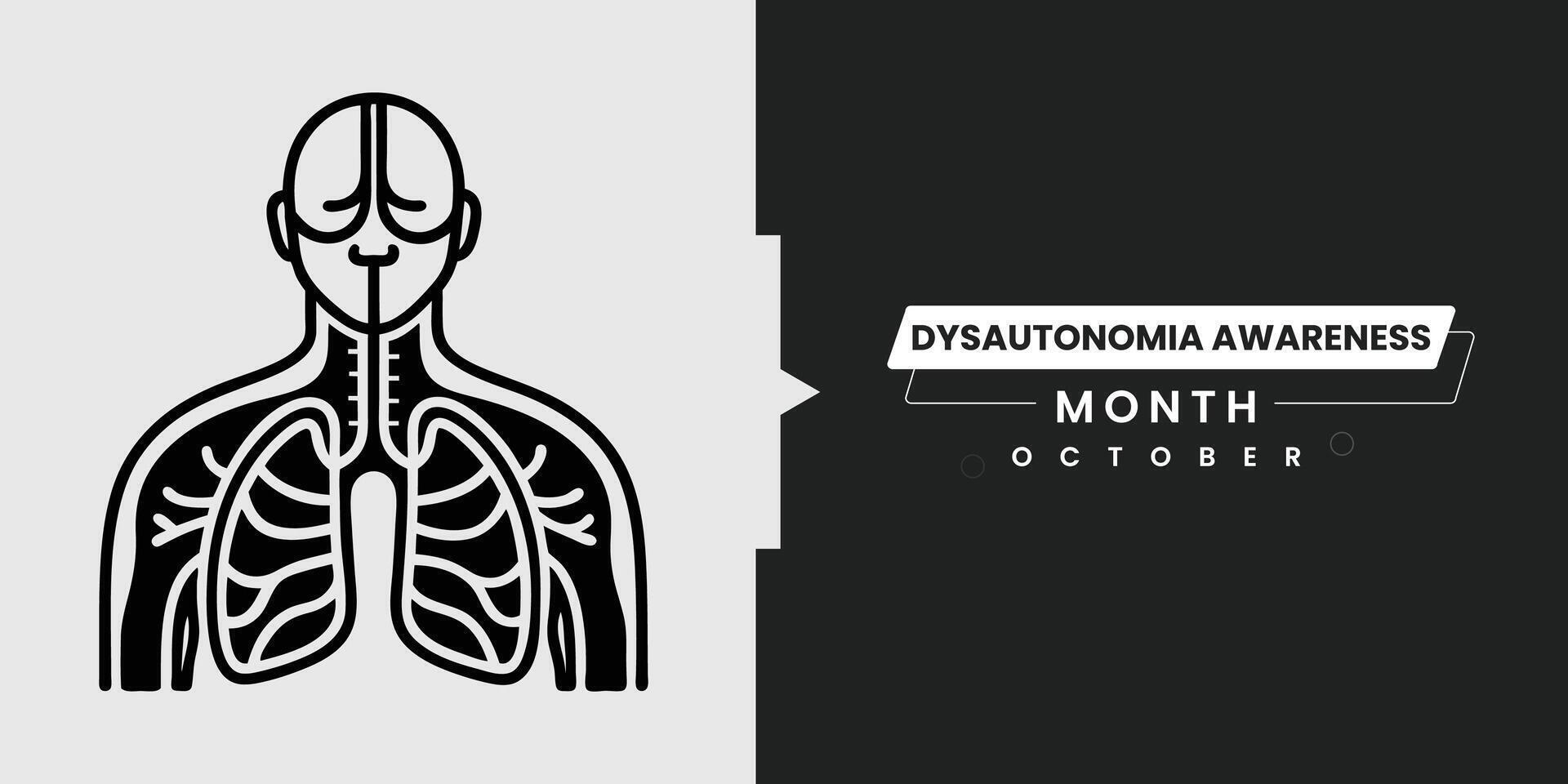 National Dysautonomia Awareness Month Creative Banner vector