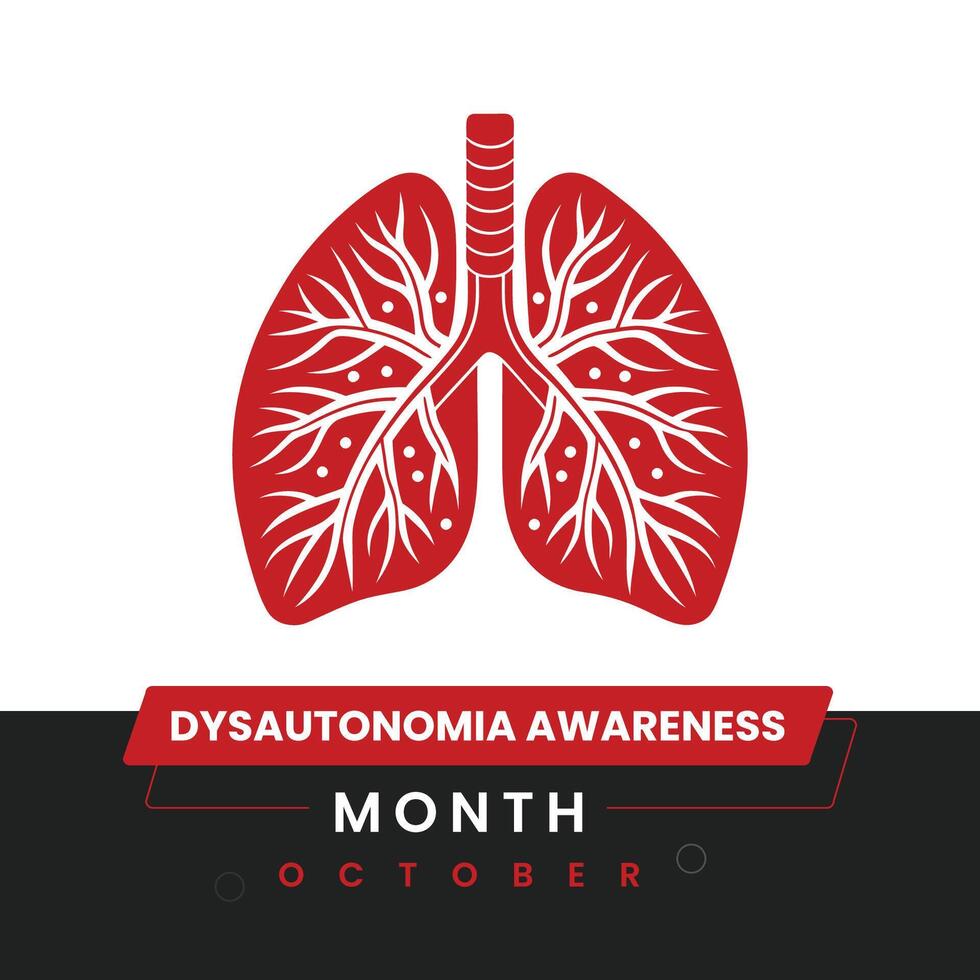 Creative Dysautonomia Awareness Social Media Template vector