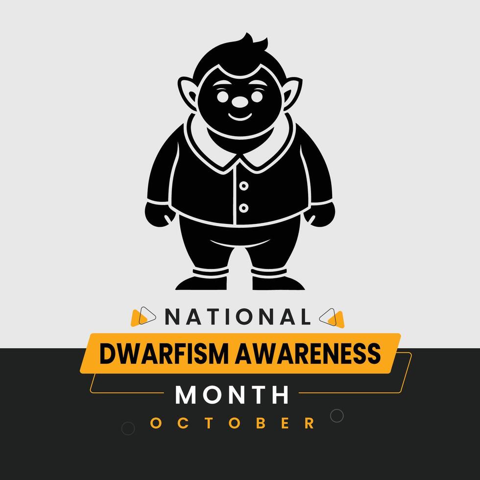 Creative Typography for National Dwarfism Awareness Month vector