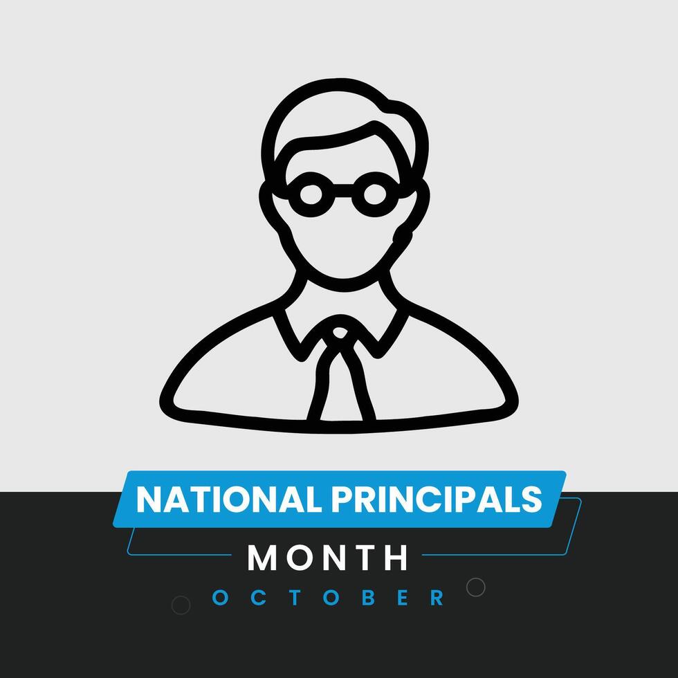 National Principals Month Web Banner Design Template vector