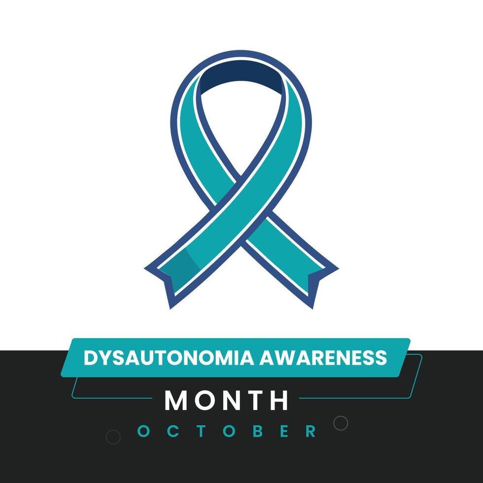 Dysautonomia Awareness Month Editable Typography Poster and Social Media Design vector