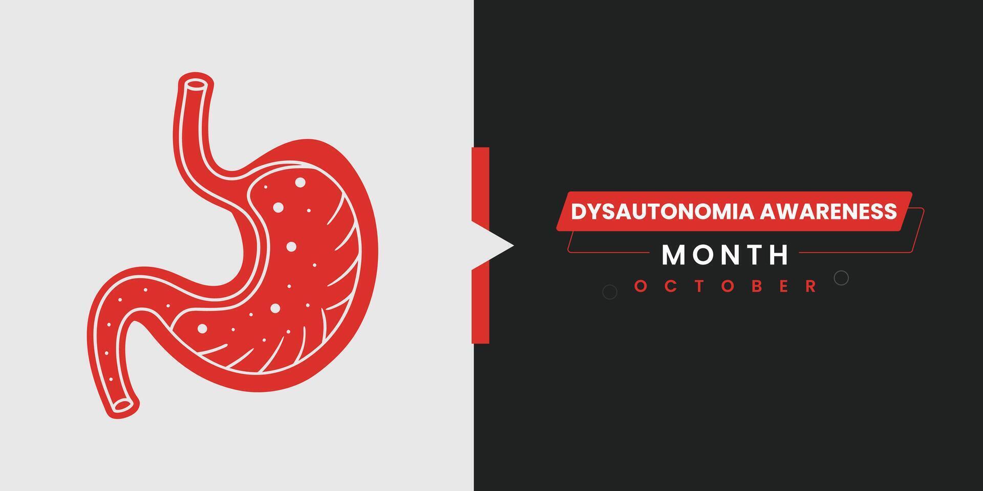 Dysautonomia Awareness Month Web Banner Template design vector