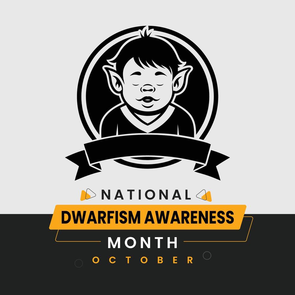National Dwarfism Awareness Month Typography Poster Design vector