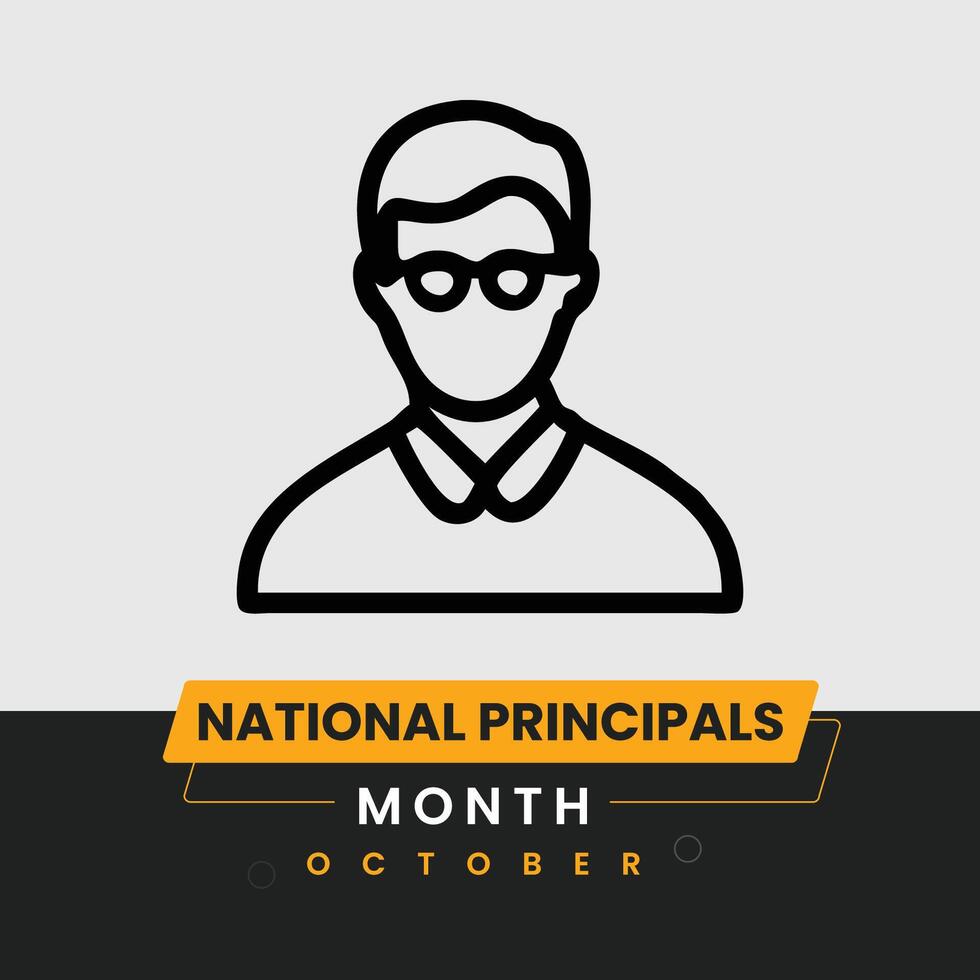 National Principals Appreciation Typography Web Banner vector