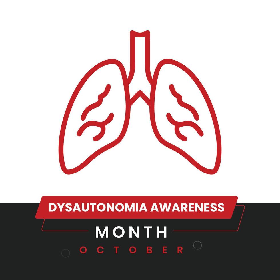 Dysautonomia Awareness Month Typography Poster and Social Media Graphic vector