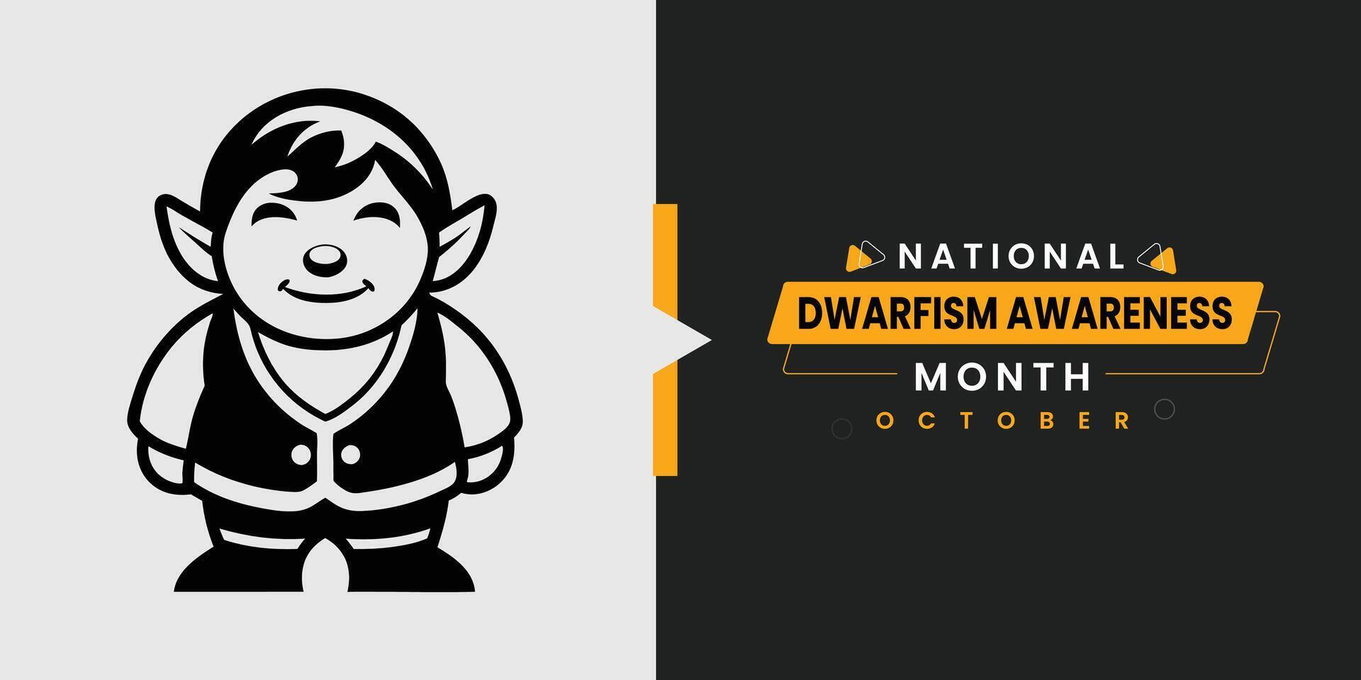 National Dwarfism Awareness Month Web Banner Template vector