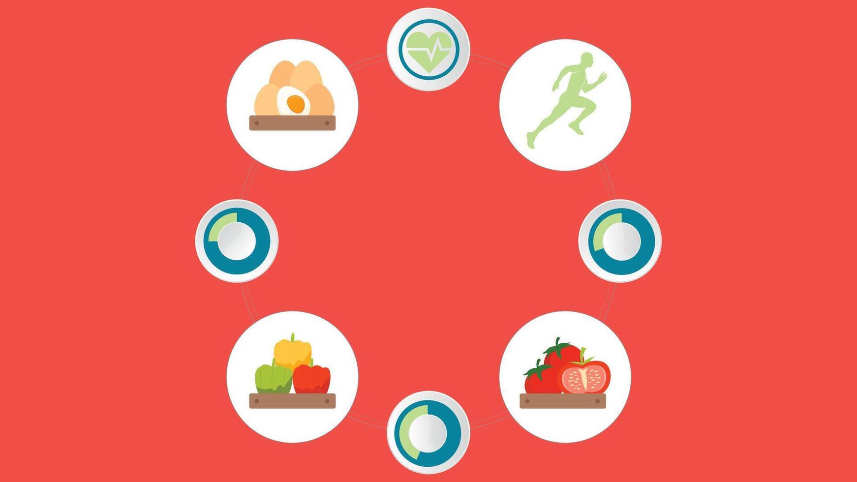 Health, diet and sports infographics illustration vector