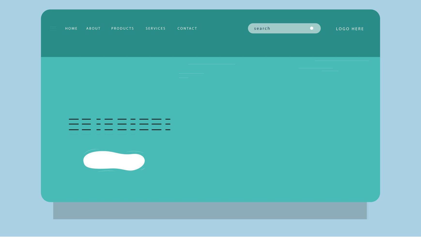 Landing page website flat template illustration vector