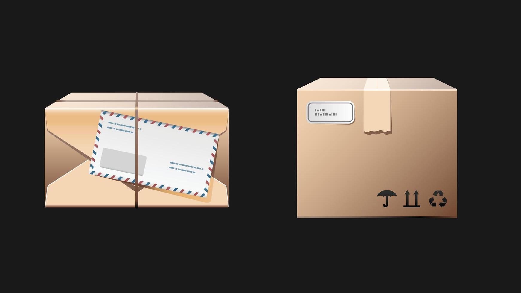 logistics packed packages for delivery illustration vector