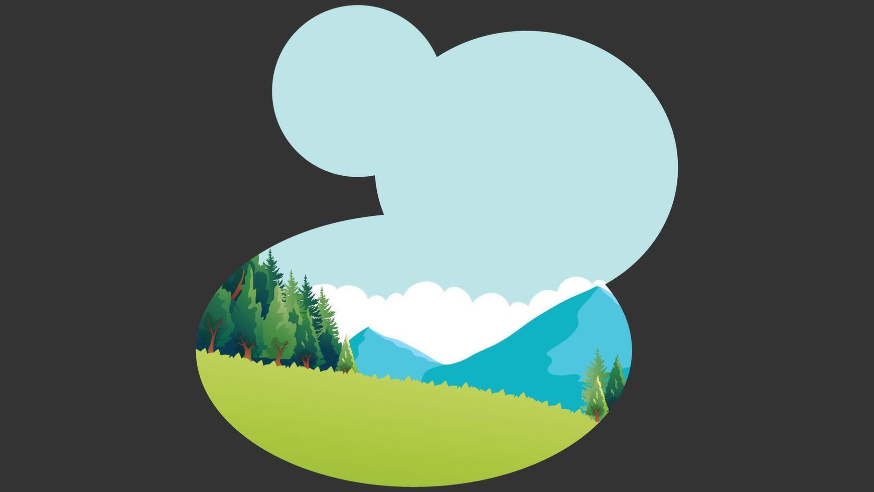 Nature trees background illustration vector