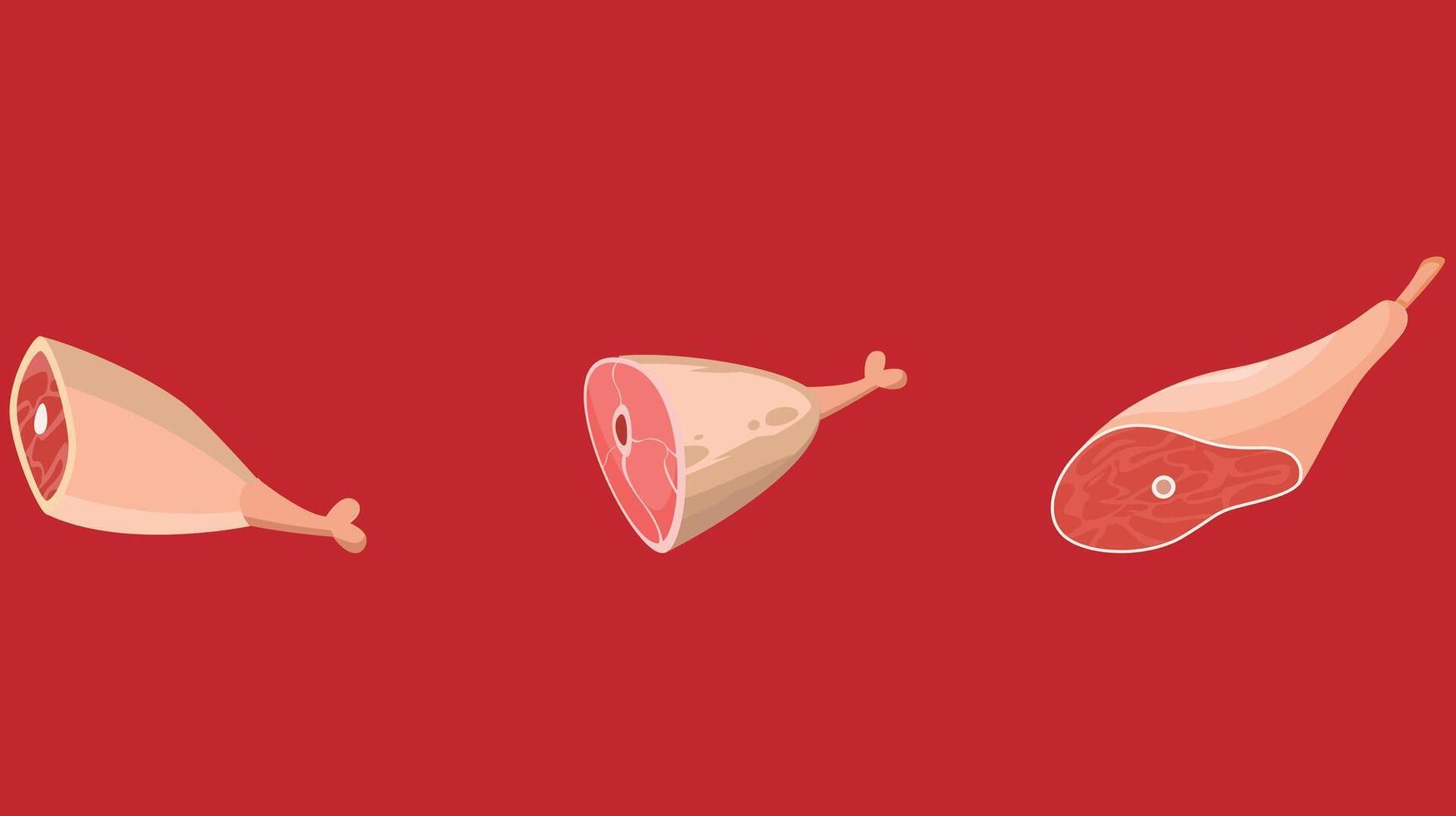 Meat Production and manufacturing process illustration vector