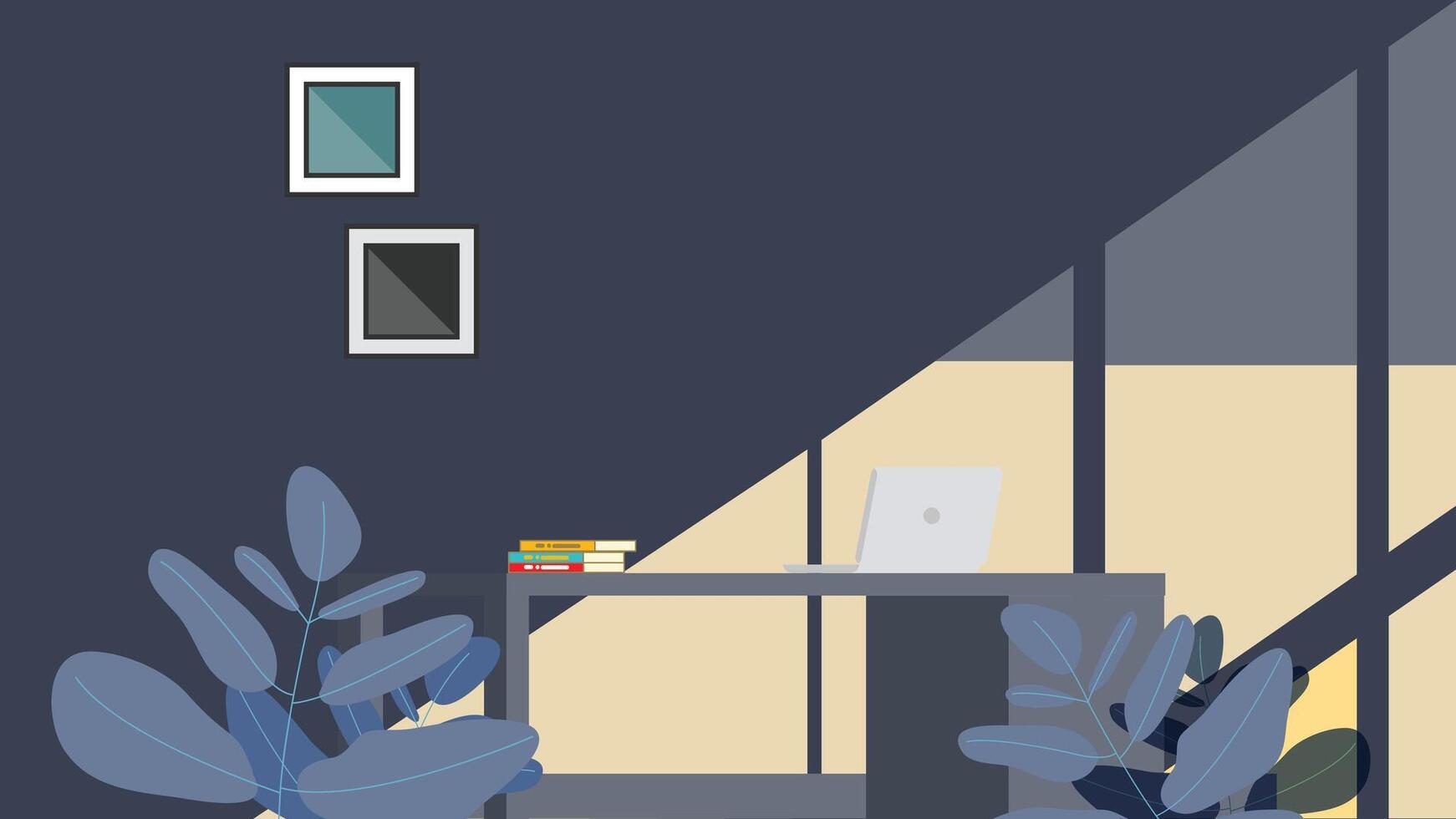 Abstract interior room furniture illustrative background vector