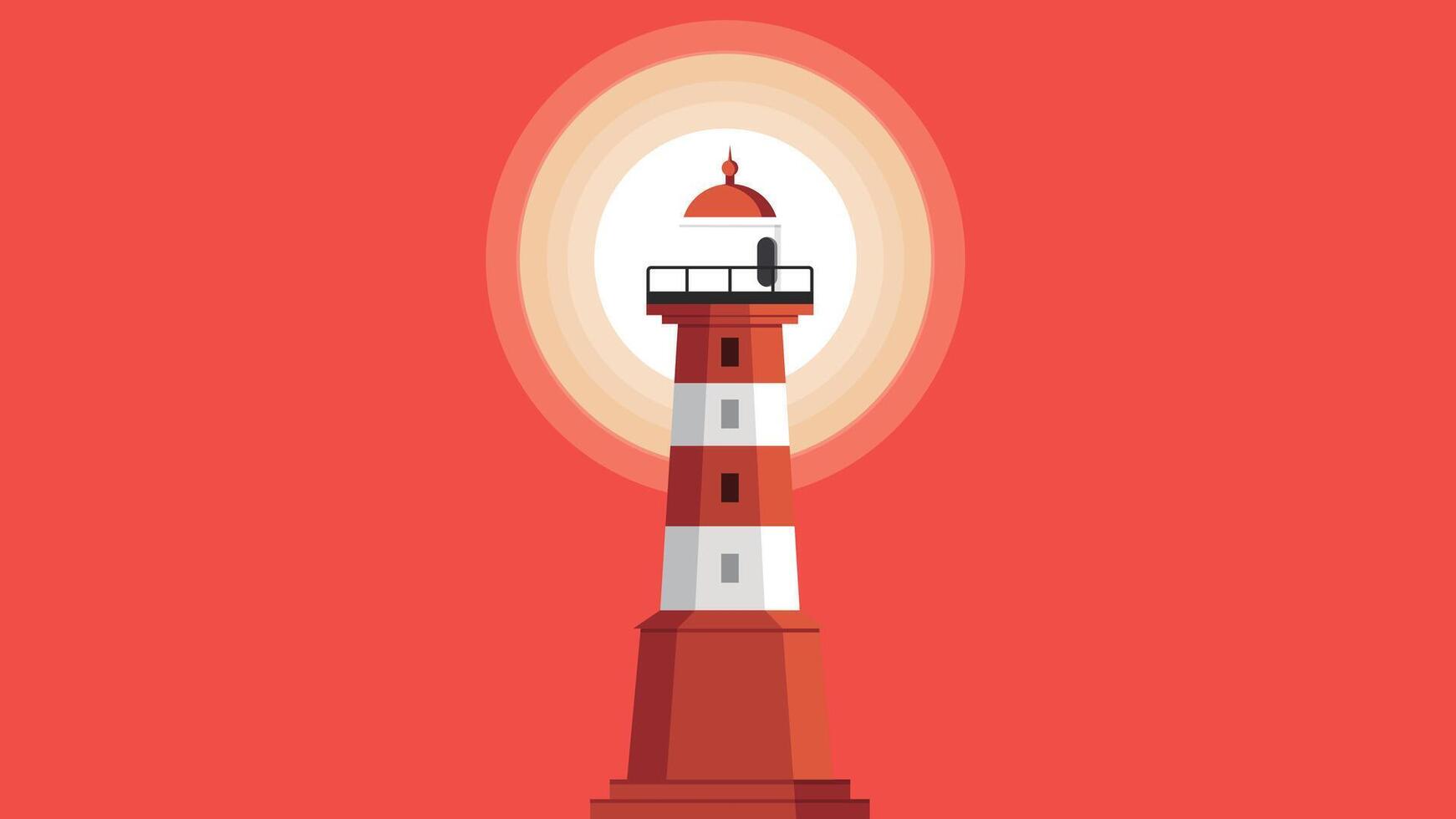 Lighthouse building isolated design illustration vector