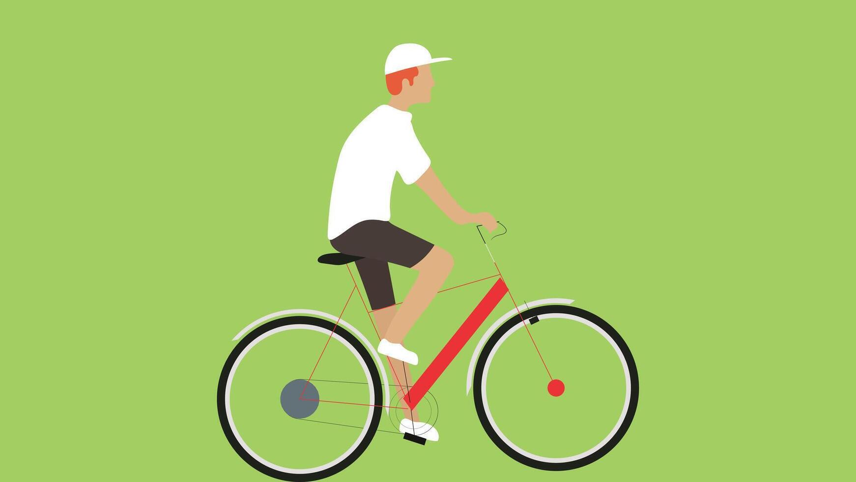 People cycling and doing sports illustration vector
