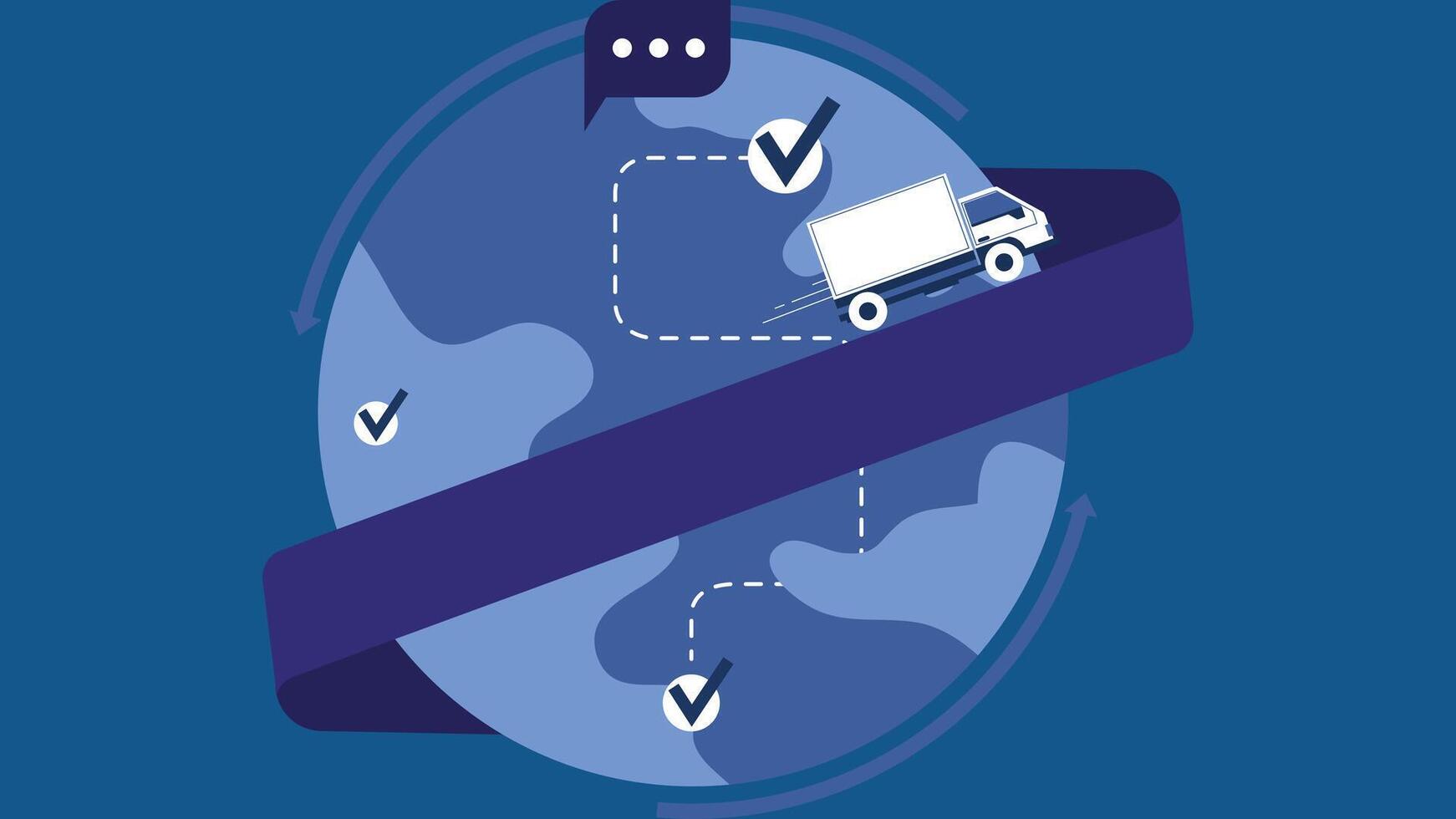 Logistics and cargo delivery concept design illustration vector