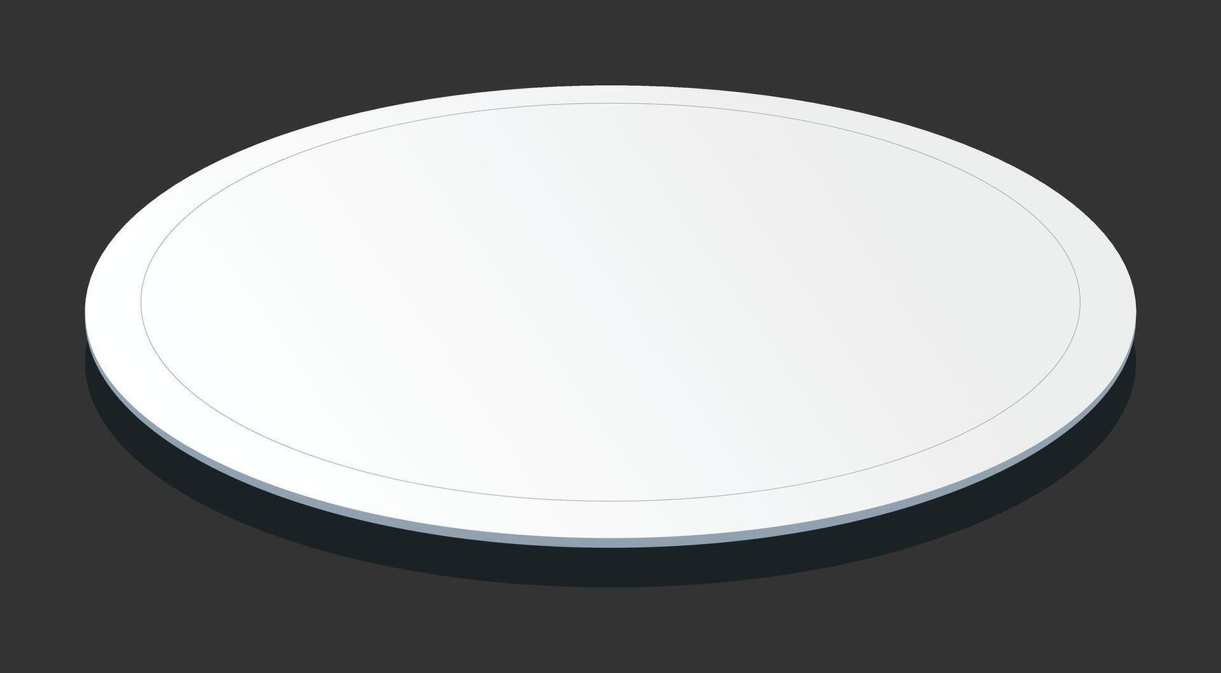 Empty food plate on isolated background illustration vector