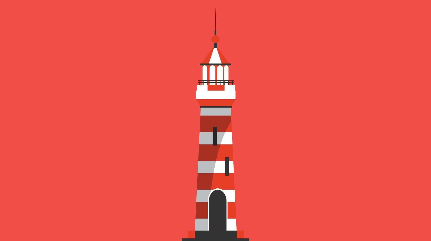 Lighthouse building isolated design illustration vector